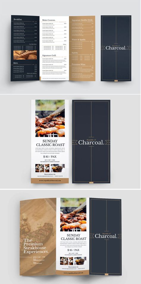 Restaurant Trifold Menu Template AI, EPS, PSD Trifold Menu Design, Herbal Packaging, Menu Brochure, Restaurant Brochures, Menu Sans Gluten, Italian Menu, Village Ideas, Food Menu Template, Restaurant Flyer