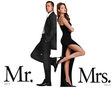 Mr. & Mrs. Smith. The first time I saw it, I fell asleep. The second time I saw it, I loved it. Action Comedy Movies, Mr Mrs Smith, Mr And Mrs Smith, Mr & Mrs Smith, Brad Pitt And Angelina Jolie, Hobbies For Couples, Mrs Smith, Unique Wedding Decor