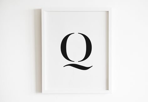 Excited to share this item from my #etsy shop: Letter Q Printable Wall Art,Typography print,Letter Q poster,Kids room art,Letter Q monogram,Letter Q sign,Minimalist wall art,Letter Q art Q Font Design, Q Monogram Logo, Q Monogram, Q Tattoo Letter, Q Letter Design, Q Tattoo, Piano Logo, Q Letter, Q Logo