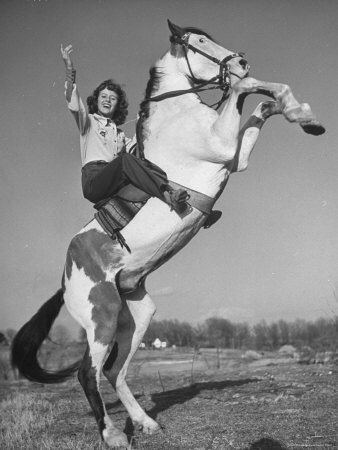 +++REMEMBER TERRI TAYLOR'S PAINT HORSE THUNDER, CAME IN HOUSE, PLAYED DEAD, JUMPED, REARED, HE WAS A GREAT GREAT HORSE+++cowgirl Cowgirl Stuff, Western Photography, Space Cowgirl, Cowboy Baby, Cowgirl Art, Vintage Cowgirl, Cowboy Art, Wild Wild West, Western Aesthetic