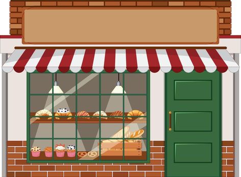 Bakery Outside, Bakery Cartoon, Bakery Background, Bakery Clipart, Patisserie Shop, Background Anime, Shop Background, Bread Shop, Writing Paper Printable Stationery