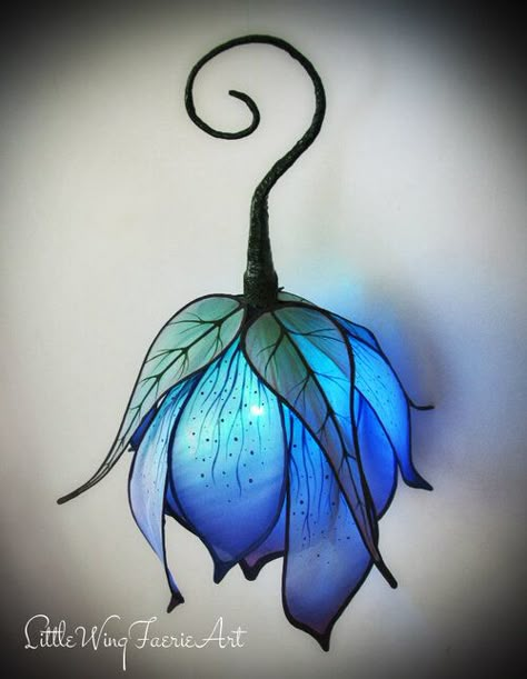 Silk Flower and Faerie Lights — Little Wing Faerie Art Girls Bedroom Themes, Faery Art, Apartment Plants, Apartment Diy, Led Lantern, Balcony Ideas, Small Balcony, Bedroom Themes, Blue Flower