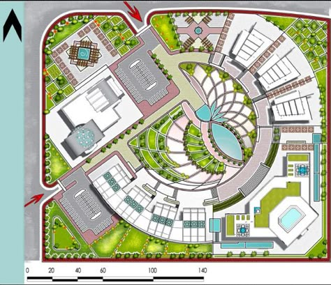 Site Plan Render Photoshop Architecture, Site Plan Architecture, Campus Plan, Site Plan Rendering, Site Plan Drawing, Plan Rendering, Site Plan Design, Architecture Site Plan, Le Corbusier Architecture