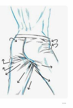 Back Of Pants Drawing, Male Pants Drawing Reference, Pants Folds Drawing, Male Pants Drawing, Pants Folds Reference, Pants Tutorial Drawing, Pants Reference Drawing, Dnd Oc Male, Folds Drawing