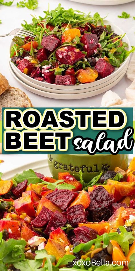 Roasted beets salad recipe Tangerine Salad, Roasted Beets Recipe, Beet Salad Recipe, Healthy Dinner Salads, Roasted Beef, Beet Salad Recipes, Roasted Beet Salad, Fresh Beets, Light Appetizers