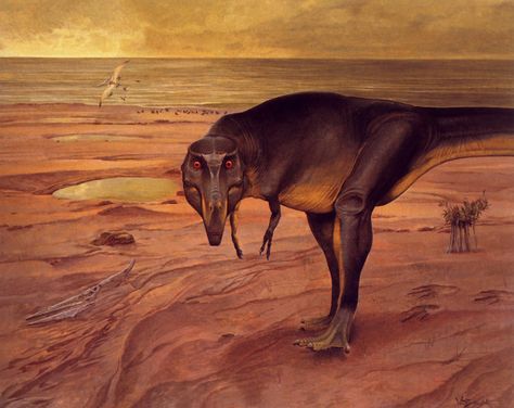 APPROACHING STORM - Nanotyrannus copy Wayne Barlowe, Science Fiction Artwork, Prehistoric Wildlife, Ancient Animals, Prehistoric Art, Paleo Art, Extinct Animals, Dinosaur Art, Dinosaur Fossils