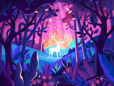 Posca Art, Magic Design, Forest Illustration, Deer Art, Dessin Adorable, Fantasy Illustration, Book Decor, Book Illustration, 그림 그리기