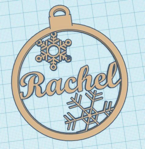 Christmas_Ornament_Personalized by Greer7575 - Thingiverse 3d Printed Christmas Ornaments, Personalized Ornaments, Personalized Christmas Ornaments, Print Templates, 3d Print, Personalized Christmas, Christmas Ornament, 3d Printing, Christmas Ornaments