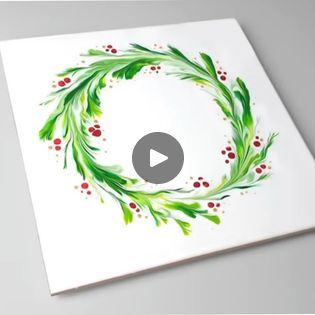 Painting a Christmas Wreath with Fluid Acrylics | Acrylic Painting Techniques for Beginners | Painting a Christmas Wreath with Fluid Acrylics | Acrylic Painting Techniques for Beginners #fluidacrylicpainting #wreathpainting #paintingtechniques... | By Jay Lee Paintings | Facebook Painting Techniques For Beginners, Jay Lee, Flower Paint, Beginners Painting, Fluid Acrylic Painting, Acrylic Painting Techniques, Fluid Acrylics, Beginner Painting, Painting Techniques