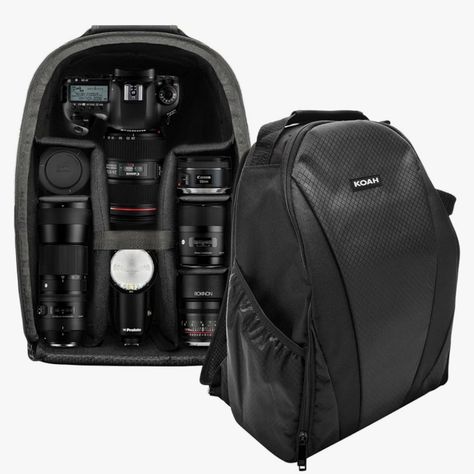 Fits Camera And Lenses - Dslr Camera Bag And Mirrorless Camera Bag Compatible With All Major Brands Including Nikon, Canon, Sony, Fujifilm, Olympus, Panasonic, And Others. It Is A Semi-Soft Camera Backpack That Fits One Dslr Camera And Up To Three Lenses And Accessories. Spacious With Extra Pocket - Koah Camera Bags For Dslr Cameras Have A Padded Main Compartment With Adjustable Dividers. This Camera Sling Bag Is A Compact Yet Spacious Bag With Protective Padding And A Zippered Accessory Organiz Trendy Camera Bag For On-the-go, Luxury Camera Bag For On-the-go, Camera Sling Bag, Rectangular Camera Bag With Zipper For On-the-go, Functional Camera Bag With Zipper Pocket For On-the-go, Versatile Camera Bag For On-the-go, Expensive Camera, Camera Bag Backpack, Dslr Camera Bag