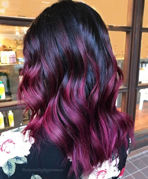 Deep Red Hair, Blue Black Hair, Honey Brown Hair, Red Ombre, Short Hair Color, Honey Brown, Hair Stuff, Hair Today, Hair Colors