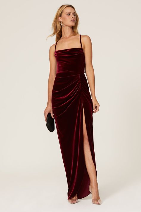 Velvet Gowns Evening Dresses, Terry Cloth Dress, Empire Maxi Dress, Holiday Maxi Dress, Velvet Gown, Amanda Uprichard, Burgundy Velvet, Maxi Dress Cocktail, Rent The Runway