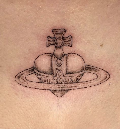 Ab Tattoos For Women, Vivienne Westwood Tattoo Ideas, Vivienne Westwood Tattoo, Cute Girly Tattoos, Nana Tattoo, Small Dope Tattoos, Girly Tattoo, Inspiration Tattoo, Tattoos Geometric