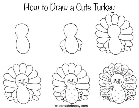 How to draw a turkey Easy Turkey Drawing, Thanksgiving Drawings, Turkey Drawing, Diy Turkey, Fall Drawings, Turkey Craft, Flower Pot Crafts, Galaxy Painting, Turkey Colors