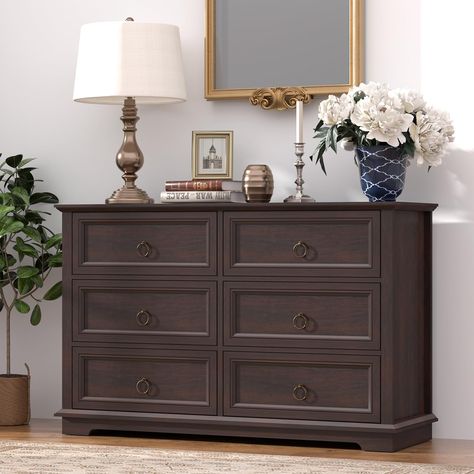 Black and wood dresser