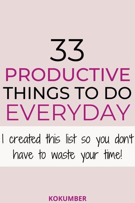 Ahh! I feel like I've done more in the past few days than I ever did in an entire month, while I was having fun! This list of productive things to do everyday really helps you optimize time to the fullest. Day Off To Do List, To Do List For Productive Day, Things You Should Do Everyday, Daily To Do List Ideas Things To Do, Tasks To Do Everyday, What To Do Everyday, Productive To Do List, Everyday To Do List, Things To Do Everyday