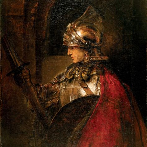 Warrior Paint, Medieval Artwork, Rembrandt Van Rijn, Medieval Ages, Rennaissance Art, Dark Pictures, Alexander The Great, Caravaggio, Dark Photography