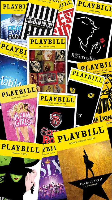 Playbill Wallpaper, Musical Theatre Humor, Musical Wallpaper, Broadway Posters, Winter Garden Theatre, Theater Performance, Theatre Life, Broadway Musical, Broadway Musicals