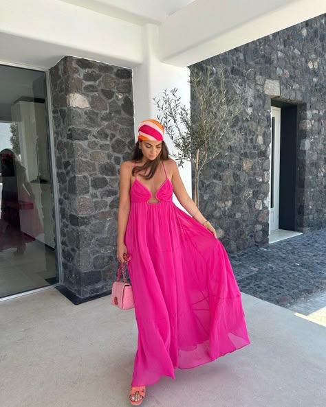 Pink Zara Dress, Modest Girly Outfits, Smart Casual Women Outfits, Italian Summer Outfits, Smart Casual Women, Summer Outfits 2024, Island Outfit, Pajama Fashion, Zara Dress