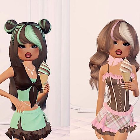 Simple Ice Cream, Pastel Theme, Dti Fits, Pastel Dress, Dti Outfits, Themed Outfits, Inspired Outfits, 2000s Fashion, Cute Dresses