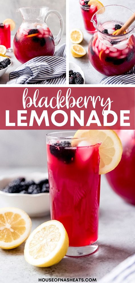 Blackberry Punch Non Alcoholic, Easy Lemonade, Soda Alternatives, Summer Drinks Nonalcoholic, Easy Lemonade Recipe, Flavored Teas, Blackberry Lemonade, Cake Courgette, Easy Alcoholic Drinks