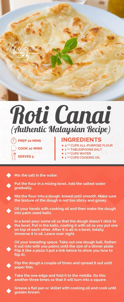 Hawkers Roti Canai Recipe, Roti Canai Photography, Roti Cake, Malaysian Roti Canai, Malay Breakfast, Maylasian Recipes, Roti Canai Curry Sauce Recipe, Malaysian Food Recipes, Roti Canai