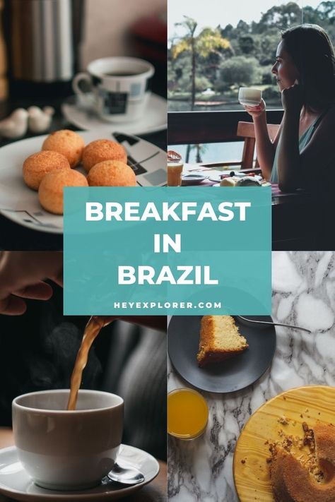 Brazilian Breakfast, Pan Fried Bread, Breakfast Cafe, Brazilian Coffee, Grilled Ham, Swiss Roll, Brazilian Food, Orange Cake, Savory Breakfast