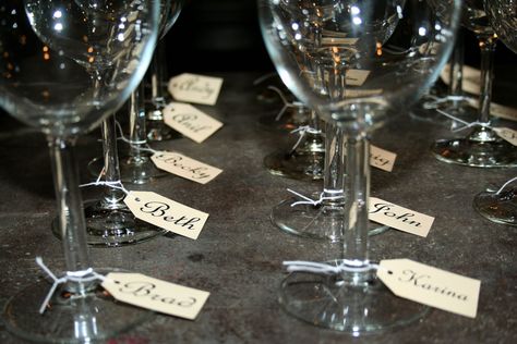 Cute name tags for wine Glass Name Tags, Sweetheart Table Flowers, Wine Country Gift Baskets, Wine Names, Wine Glass Tags, Wine Bottle Carrier, Wine Event, Wine Sale, Wine Dinner