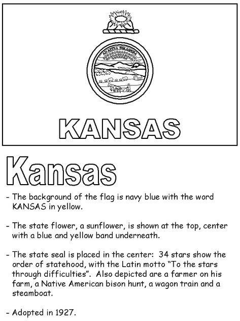 United States state symbols printables- Kansas Day Jan.29th Kansas Day Crafts For Kids, Kansas Day Activities Preschool, Kansas Day Free Printables, State Worksheets Free Printable, State Flags Printable, Kansas Flag, State Project, Kansas Day, Wyoming Map