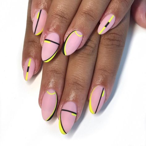 Matte Neon Nails, Neon Birthday, Nail Files, Neon Nails, Birthday Nails, Nail Pro, Matte Nails, Nail Shapes, Artist On Instagram