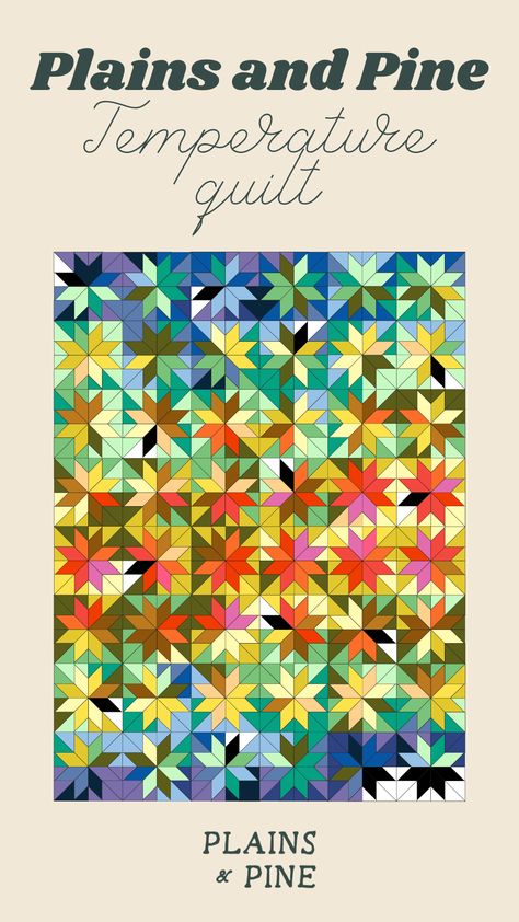 Luminary Quilt Pattern, Temperature Quilts Pattern, Temperature Quilt Pattern Free, Temperature Quilts Ideas, Tempature Quilts, Temperature Quilt Pattern, Ombre Quilt Ideas, Temperature Quilt Ideas And Designs, Temp Blanket