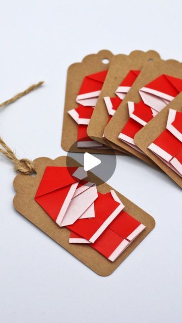 Natalie Grace Art on Instagram: "Little timelapse of me making my origami santa gift tags 🎅🏻 
 
They are still available over on my Etsy if you want to buy some before Christmas! Click the link in my bio or visit the link below. 
 
https://www.etsy.com/listing/1331877960/5-origami-santa-gift-tags-strings" Origami Santa, Christmas Paper Craft, Santa Gift Tags, Grace Art, Christmas Paper, Before Christmas, Decor Diy, Paper Craft, Christmas Decor Diy