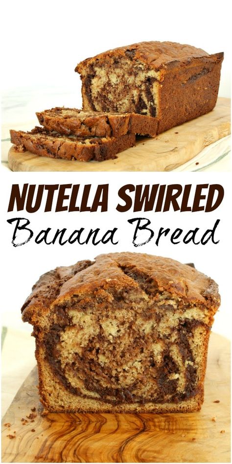 Nutella Banana Bread, Banana Nutella, Nutella Recipes, Best Banana Bread, Banana Bread Recipe, 140 Pounds, Dessert Bread, Banana Recipes, Bread Recipes Homemade