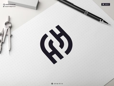 Hh Monogram, H Letter Logo, Three Letter Logos, Hh Logo, Logo Monogramme, H Letter, H Monogram, Inspiration Logo Design, Clever Logo