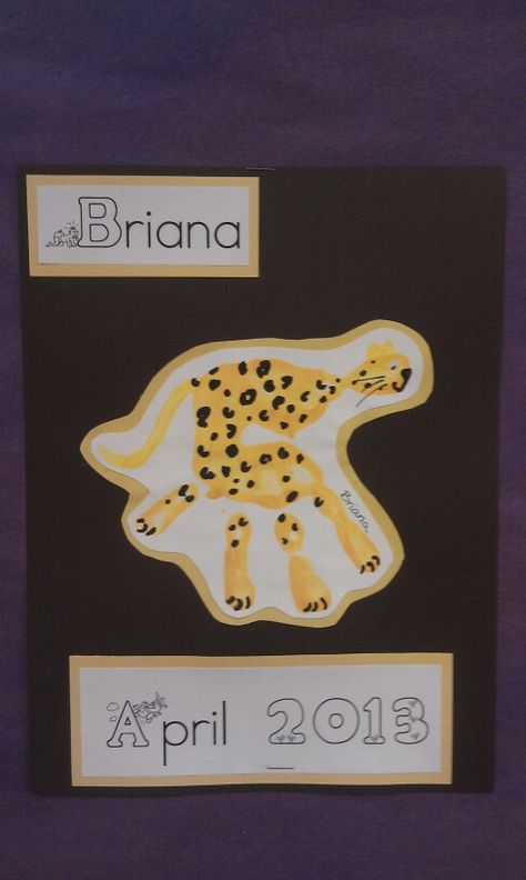 Handprint cheetah Leopard Craft, Tk Classroom, Prek Crafts, Girls Crafts, Craft For Preschoolers, Toddler Teacher, Letter Crafts, Kid Art, Preschool Education