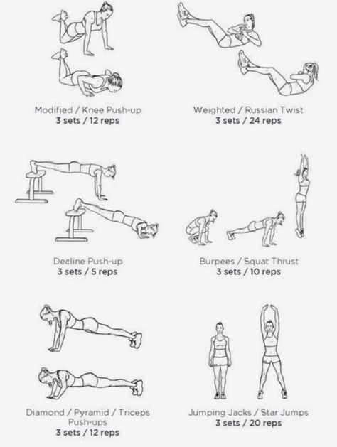 Arm Workout No Equipment, Arm Workout For Beginners, Easy Workouts For Beginners, Workout At Home No Equipment, Squat Thrust, Star Jumps, Arm Workouts, Russian Twist, Triceps Workout