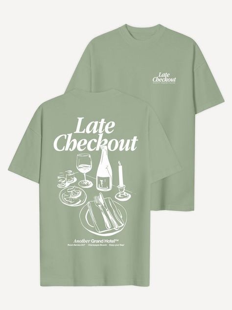 Late Checkout T-Shirt - Oversize / XL / Lilac T shirt #tshirt t-shirt #t_shirt t shirts #tshirts t-shirts #t_shirts T shirt design #tshirtdesign T-shirt designs #t_shirtdesign T shirts designs #tshirtsdesigns 6.137 Revival Clothing, Clothing Store Interior, Graphic Shirt Design, T-shirt Print Design, Cool Shirt Designs, Free T Shirt Design, Minimalist Shirts, T Shirt Oversize, Shirt Print Design