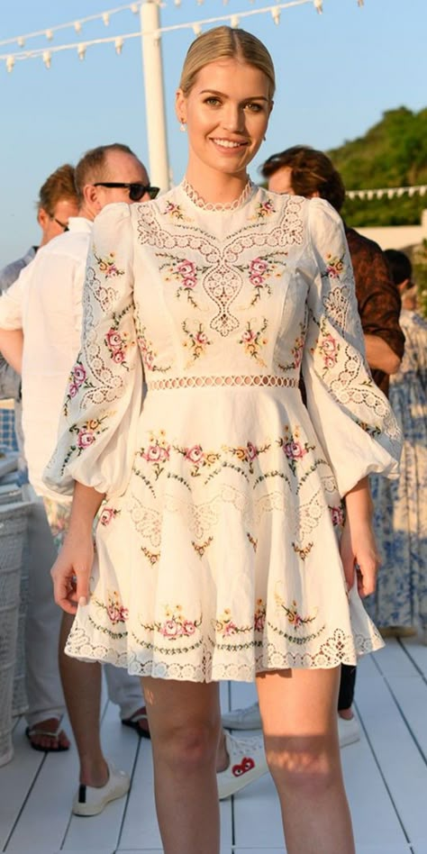 Lady Kitty Spencer in Zimmermann dress Zimmermann Mini Dress, Lady Spencer, Lady Kitty Spencer, Men Beards, Lady Kitty, Kitty Spencer, Working Girls, Garment Construction, Black Men Beards