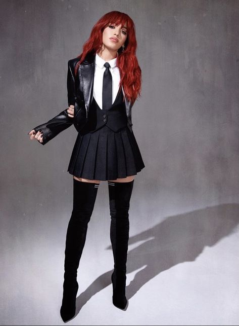 Niki Demartino, Red Hair Outfits, Niki Demar, Shifting Outfits, Preppy Goth, Gabi Demartino, Color Outfits, Favorite Youtubers, Hero Costumes