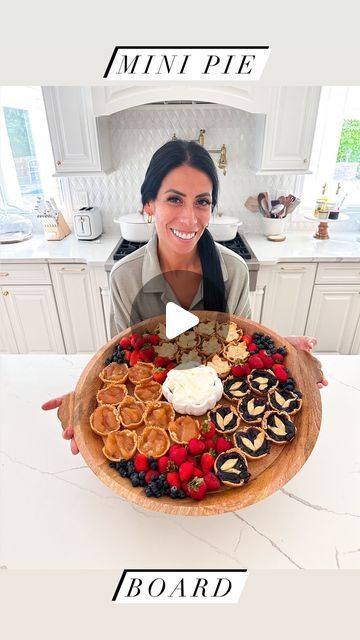 Carla Bushey - Always keepin’ it real on Instagram: "Fall = Pie Season! And this mini pie board is the best way to serve your pies or have it for dessert on your next gathering! 
.
Comment the word PIE and I’ll send you the recipe right to your DM! 
.
#pieseason #pie #pumpkinpie #fallrecipes #dessertideas #easydessert #semihomemade #foodboard #dessertboard #applepie #partyideas" Mini Pie Charcuterie Board, Mini Pie Board, Carla Bushey, Mini Fruit Pies, Aebleskiver Recipe, Pie Board, Mini Pie Crust, Mini Pie Recipes, Apple Blueberry