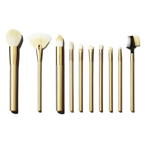 Sonia Kashuk - The Lavish Luxe 10-Piece Brush Set Makeup Artist Starter Kit, Sonia Kashuk Brushes, Becoming A Makeup Artist, 5 Minute Makeup, Sonia Kashuk, Holiday Beauty, The Best Makeup, Gold Makeup, Beauty School