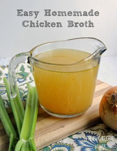 Chicken broth! Homemade Chicken Broth, Delicious Soups, Turkey Broth, Chicken Noodle Soup Homemade, Broth Recipes, Whole Chicken, Budget Friendly Recipes, Family Favorite Meals, Chicken And Vegetables