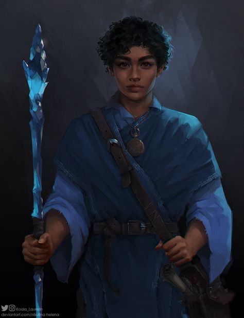 ArtStation - Commission Ice Wizard, D D Character Ideas, Black Artwork, Female Human, Afro Art, High Fantasy, Urban Fantasy, Medieval Fantasy, Dnd Characters