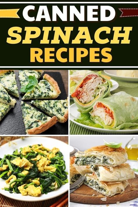 Recipes For Canned Spinach, Spinach Dip With Canned Spinach, Canned Spinach Recipes Side Dishes, Canned Spinach Dip, Recipes Using Canned Spinach, Can Spinach Recipes, Canned Spinach Recipes Easy, Canned Spinach Recipes, Italian Quiche