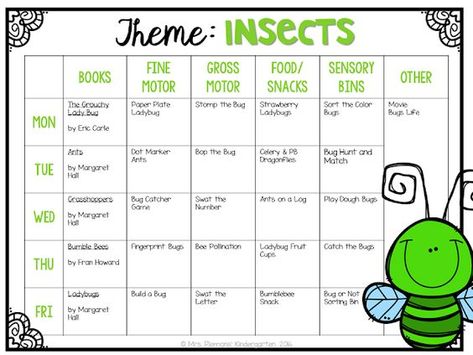 Tot School: Insects - Mrs. Plemons' Kindergarten Fun Teaching Ideas, Daycare Lesson Plans, Daycare Curriculum, Daycare Themes, Insects Preschool, Toddler Curriculum, Toddler Lessons, Lesson Plans For Toddlers, Preschool Planning