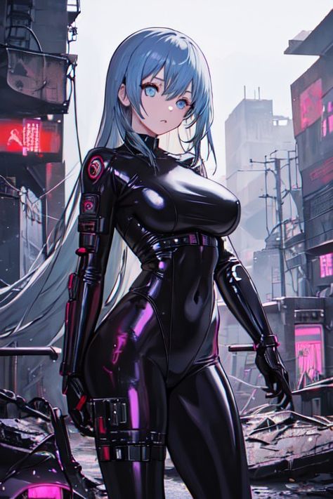 Woman With Snake, Light Blue Hair, Super Suit, Gallery Pictures, Female Armor, Semi Realistic, Anime Girlies, Women's Costumes, Catsuit