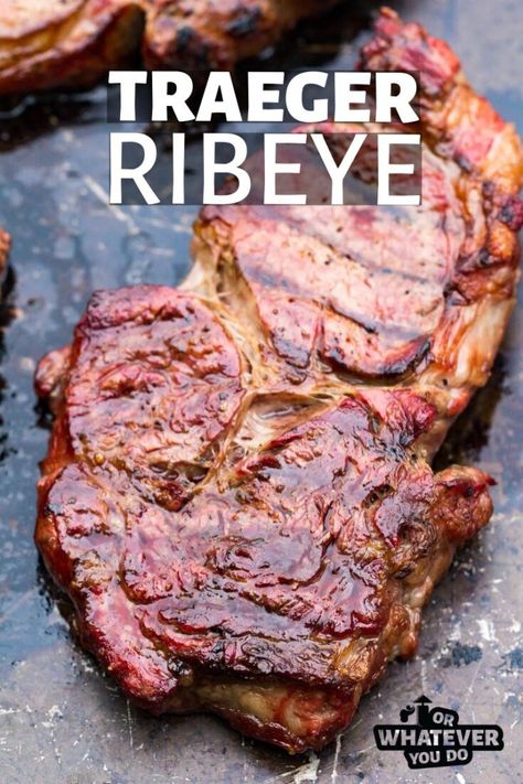 Ribeye On Traeger Grill, Steaks On Traeger Grill, Smoker Steak Recipe, Pellet Grill Ribeye Steaks, Smoked Rib Eye Steak, Steaks On Pellet Grill, Traeger Steak Recipes, Pellet Grill Steaks, Pellet Grill Steak Recipes