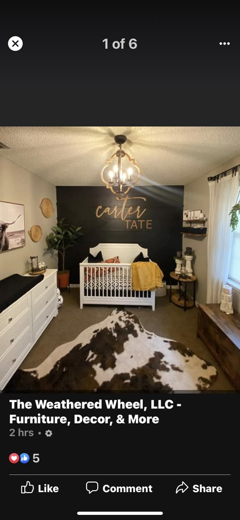 Western Nursery Ideas Boy, Tomboy Nursery, Cow Rooms Ideas, Western Nursery Paint Colors, Small Western Nursery, Nursery Ideas Western Boho, Western Cow Nursery, Cow Theme Nursery Boy, Cow Print Themed Nursery