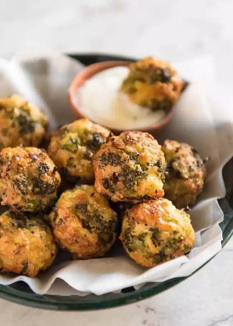 Broccoli Cheese Balls, Cooking Fresh Broccoli, Baked Broccoli, Recipetin Eats, Cheese Ball Recipes, Broccoli Cheese, Cheese Balls, Broccoli Recipes, Broccoli And Cheese