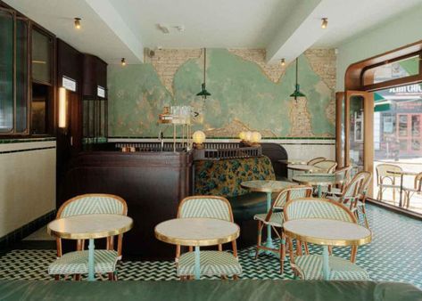 Le House designs a ‘secret garden’ café in Hanoi Café Cubano, Chinatown London, Geometric Floor, London Bars, Soho London, Wicker Chairs, London Restaurants, House Restaurant, Cafe Interior